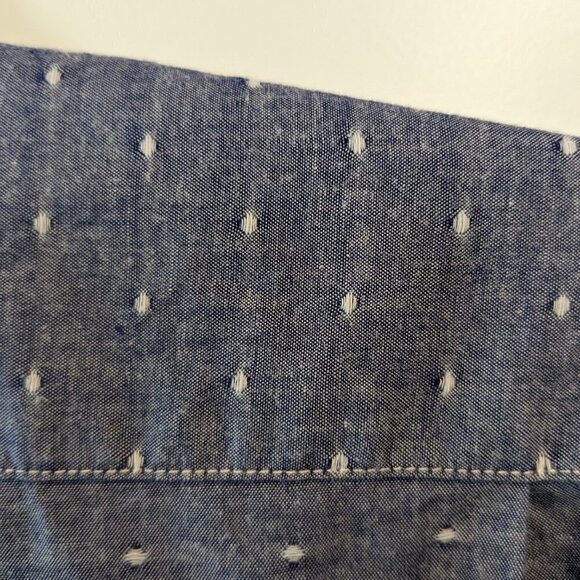 J. Crew Shirt Men's Size XL Blue White Button-up Slim Fit Long Sleeve Dotted - Picture 8 of 13